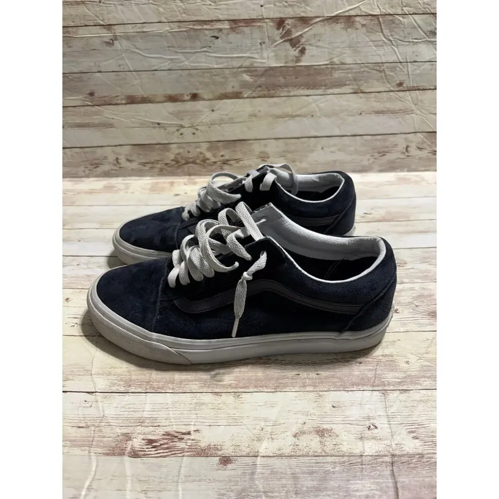 Vans Old Skool Pig Suede Sneakers Men's Size 8 Women's 9.5 Vintage Indigo